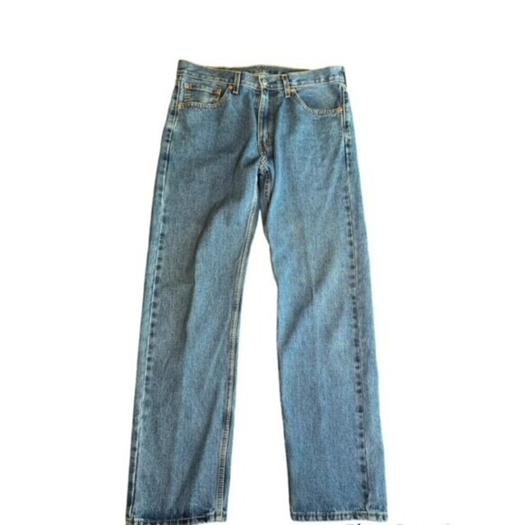 Levi 505 Mens Jeans Sz 33x32 Lot of 2 Regular Fit Medium Wash Blue Denim Pants - Picture 1 of 3